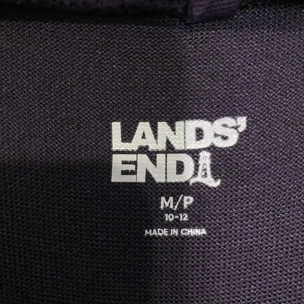 Lands End Supima Cotton Purple Long Robe Womens Soft Sleepwear‎ Medium Petite